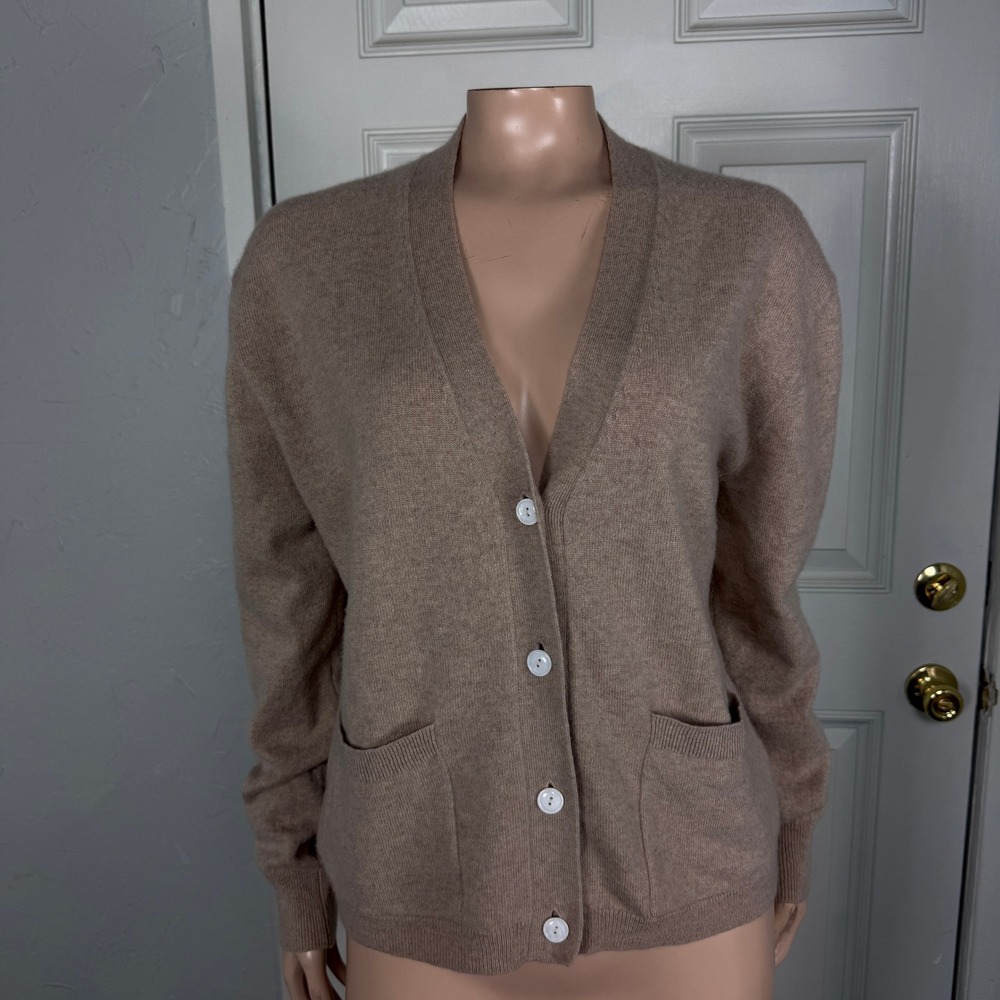 J. Crew Women's Sweater S 100% Cashmere V-neck L/S Cardigan Knit Career JJ17